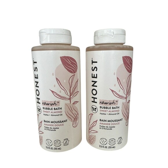 The Honest Company Nourish Bubble Bath Sweet Almond 12 Fl Oz New Pack Of 2 - Picture 1 of 2
